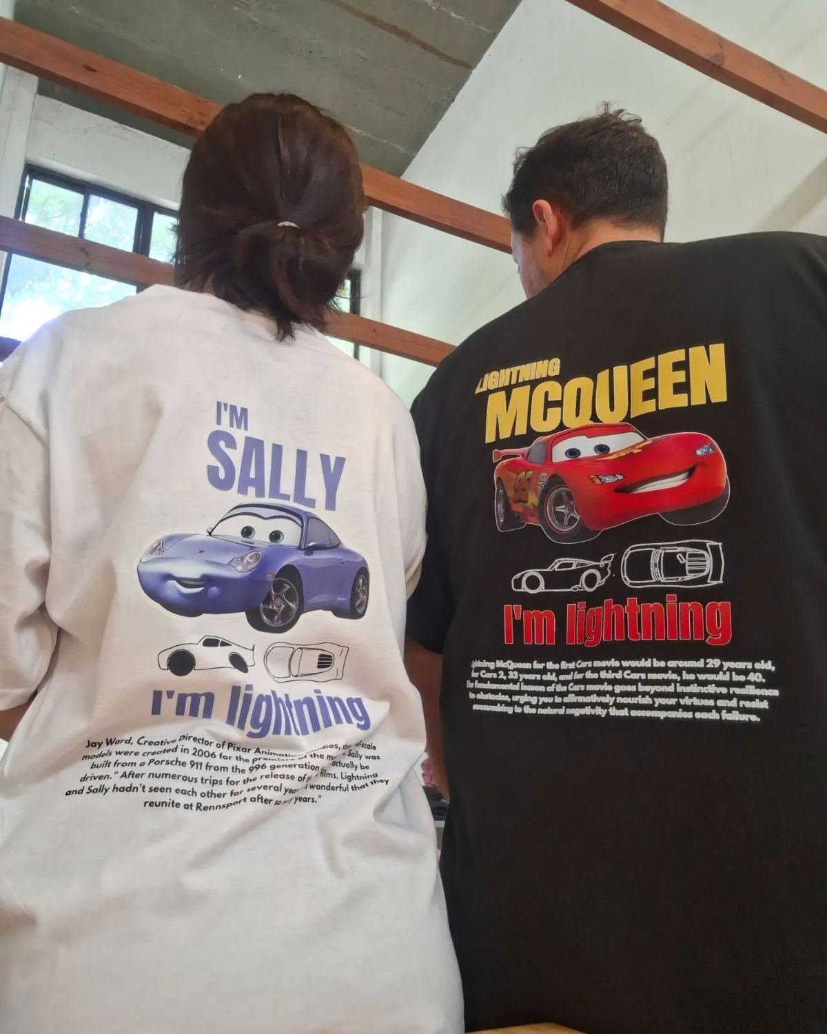 π McQueen Sally Black & White Couple Tshirt
