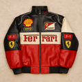 Tricolor Ferrari Leather Jacket