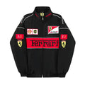 Black Printed Ferrari Racing Jacket