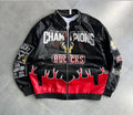 Champions Embroidery Leather Racing Jacket