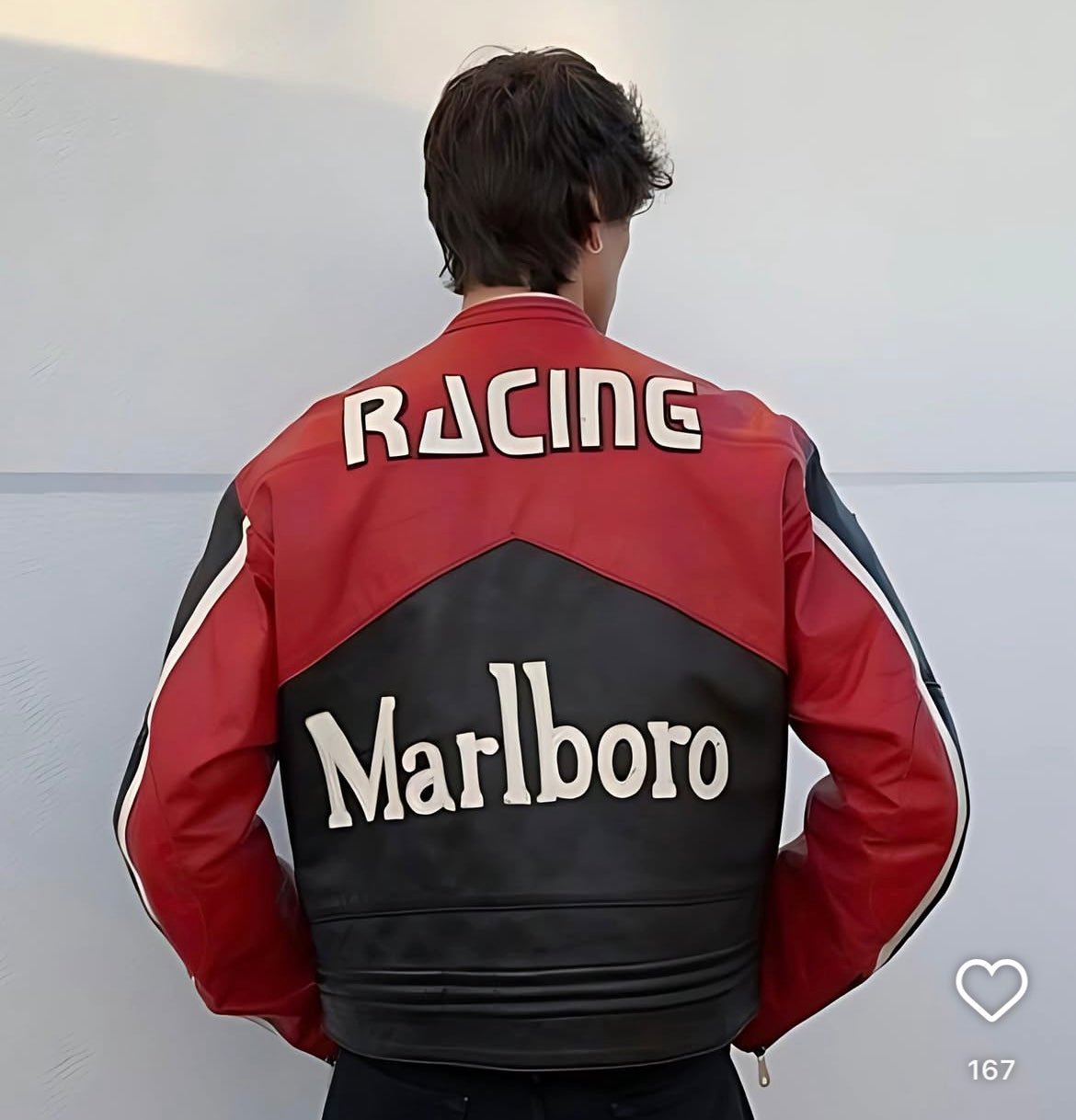 Embroidery Marlboro Jacket - Black