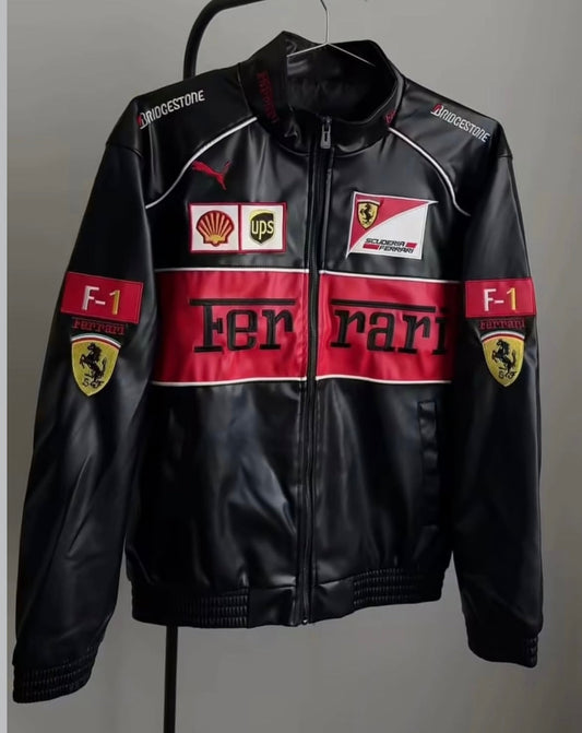 Black Ferrari Leather Jacket