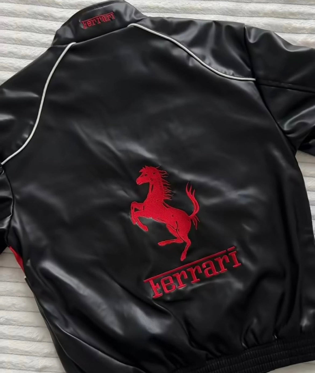 Black Ferrari Leather Jacket