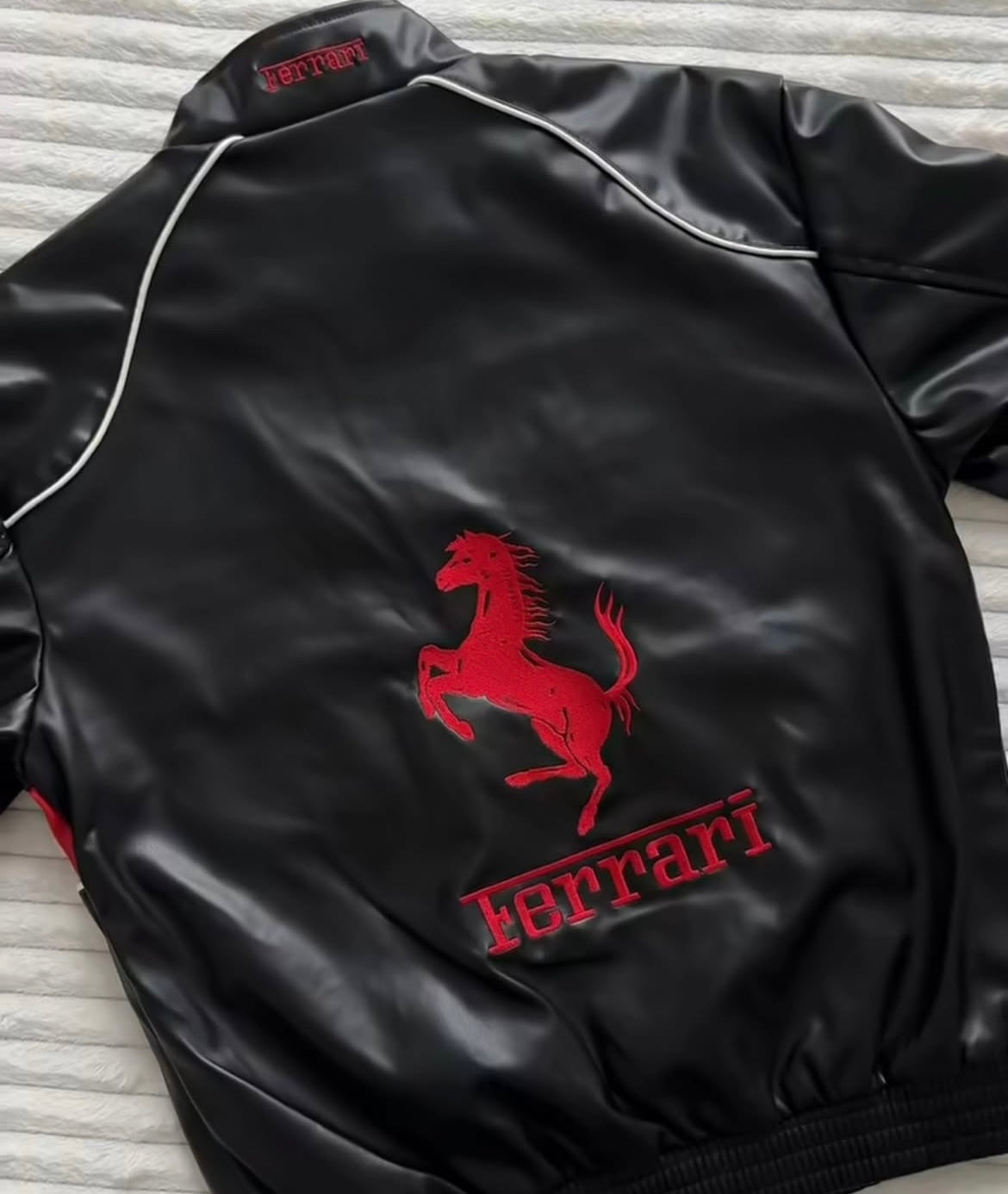 Black Ferrari Leather Jacket