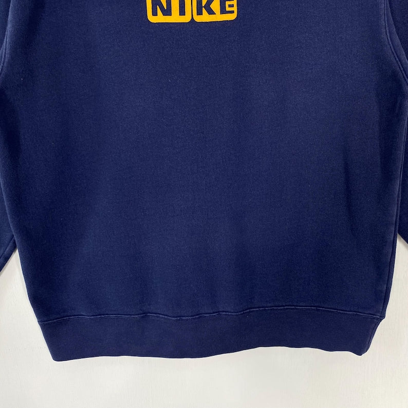 Printed Vintage Sweatshirt - Navy Blue