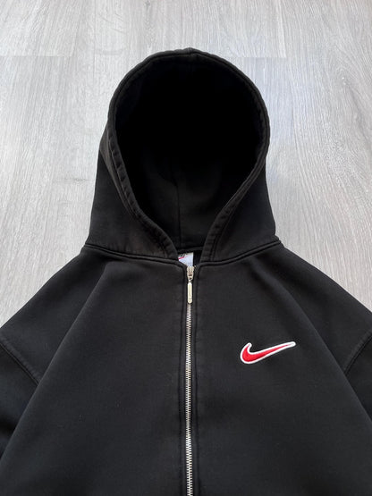 Printed Vintage Hoodie - Black