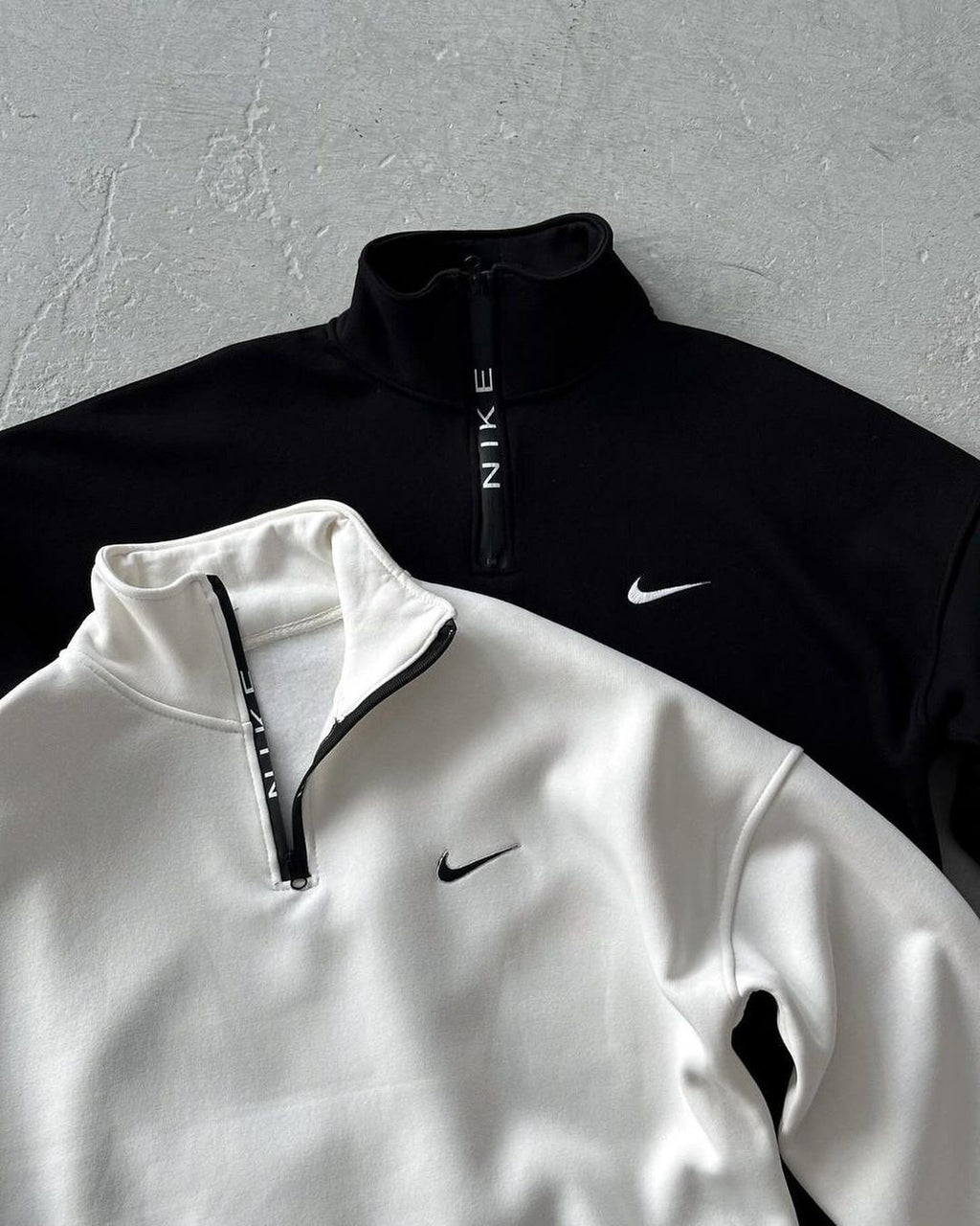 Printed Vintage Zip Up Collar Sweatshirt