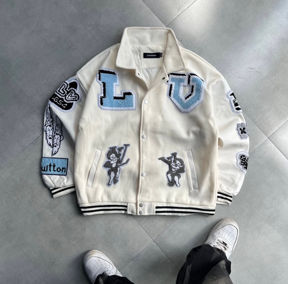 Vintage Embroidery Varsity Jacket