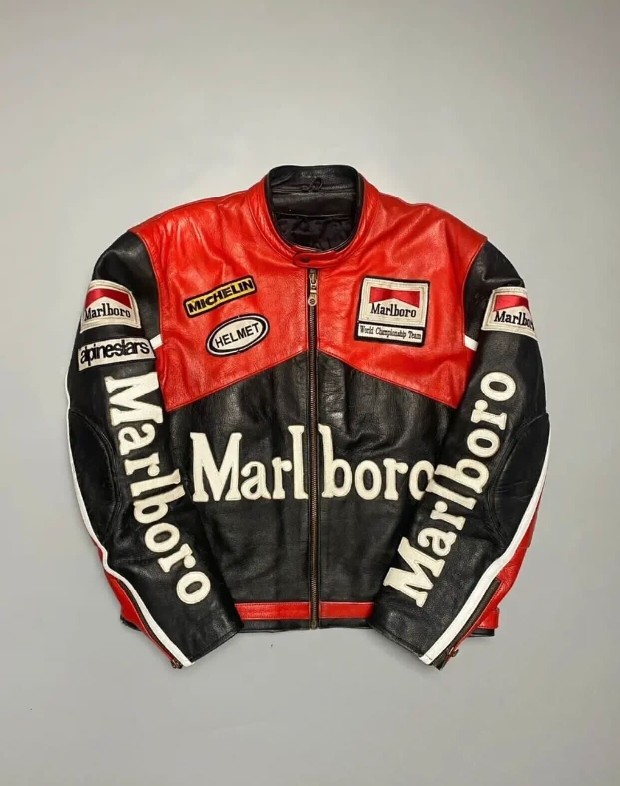 Embroidery Marlboro Jacket - Black