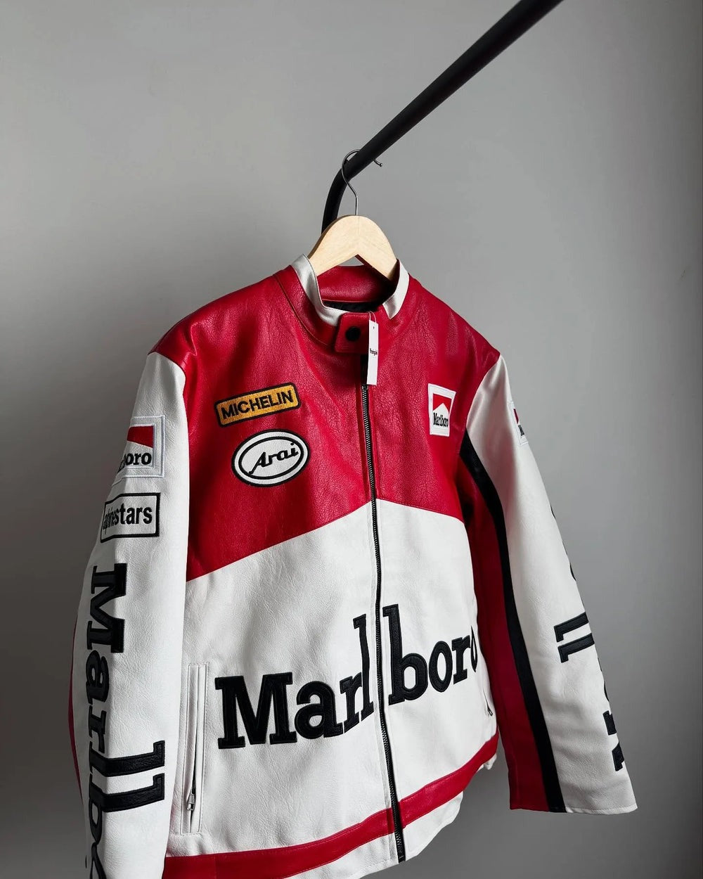 Embroidery Marlboro Jacket - White