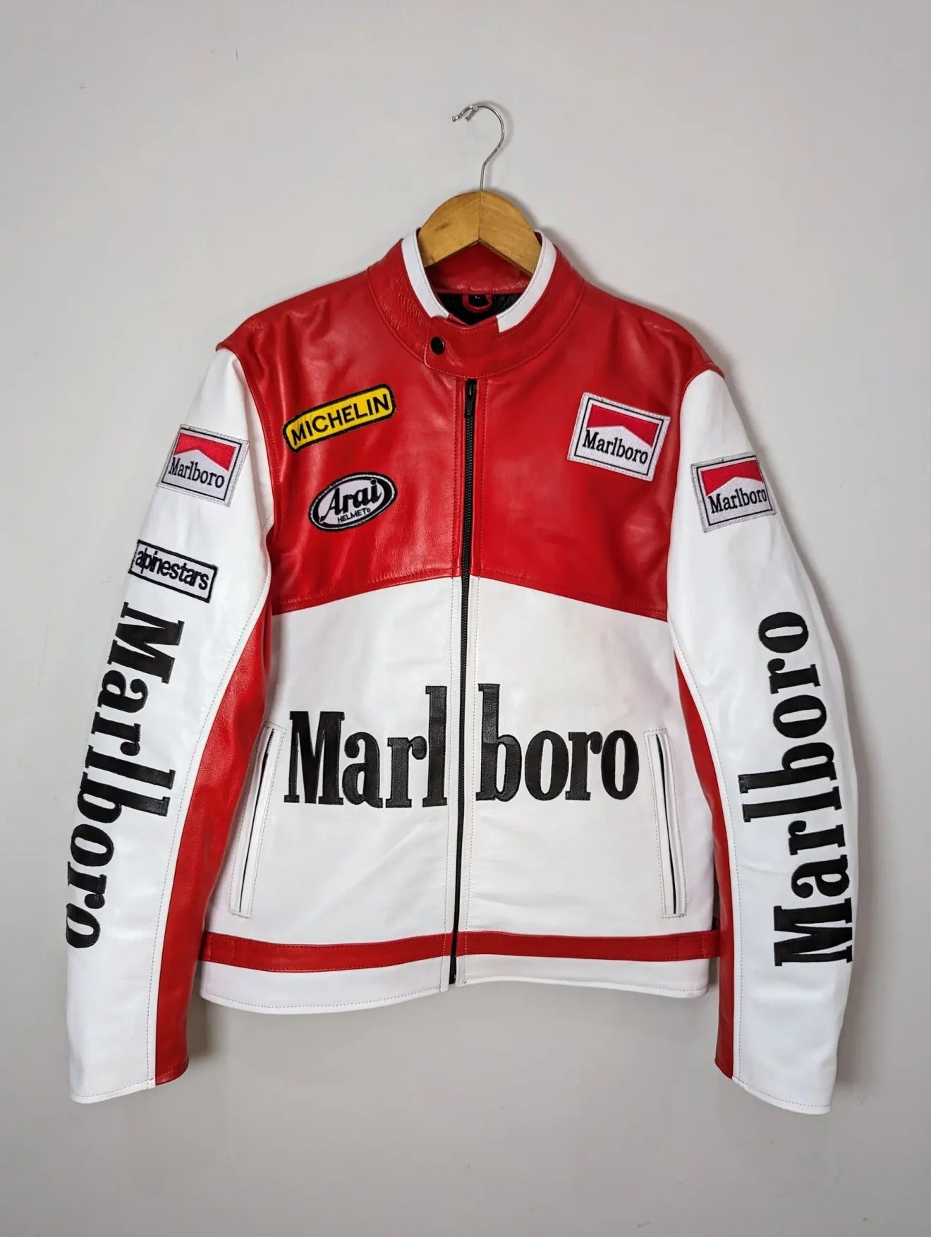 Embroidery Marlboro Jacket - White