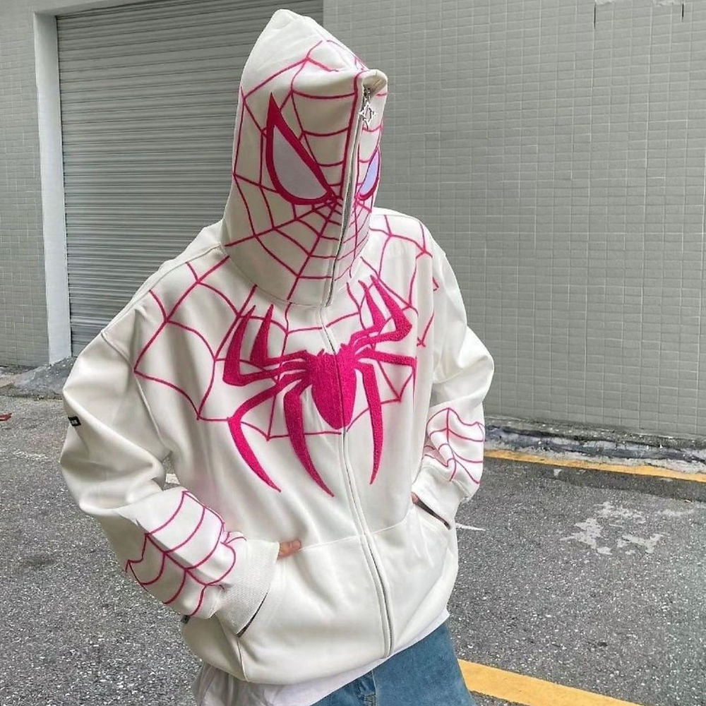 White Spiderman Hoodie