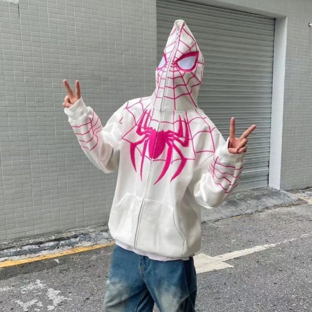 White Spiderman Hoodie
