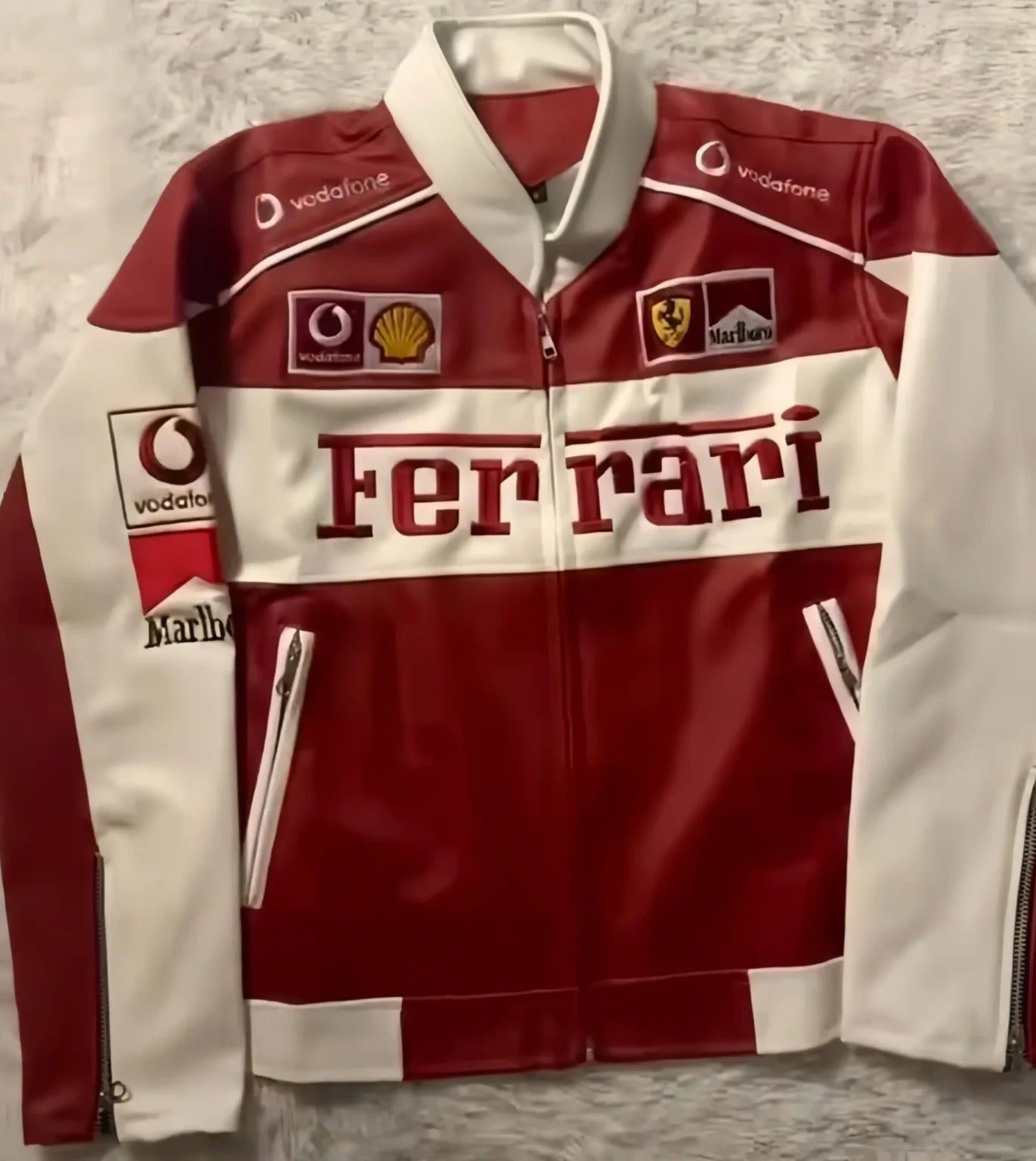 Red Ferrari Leather Jacket