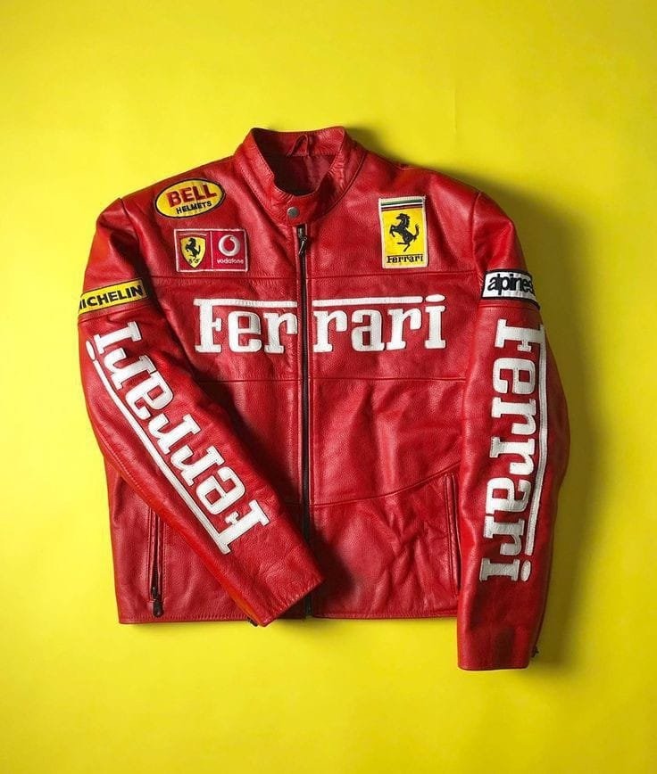 Red Ferrari Leather Jacket