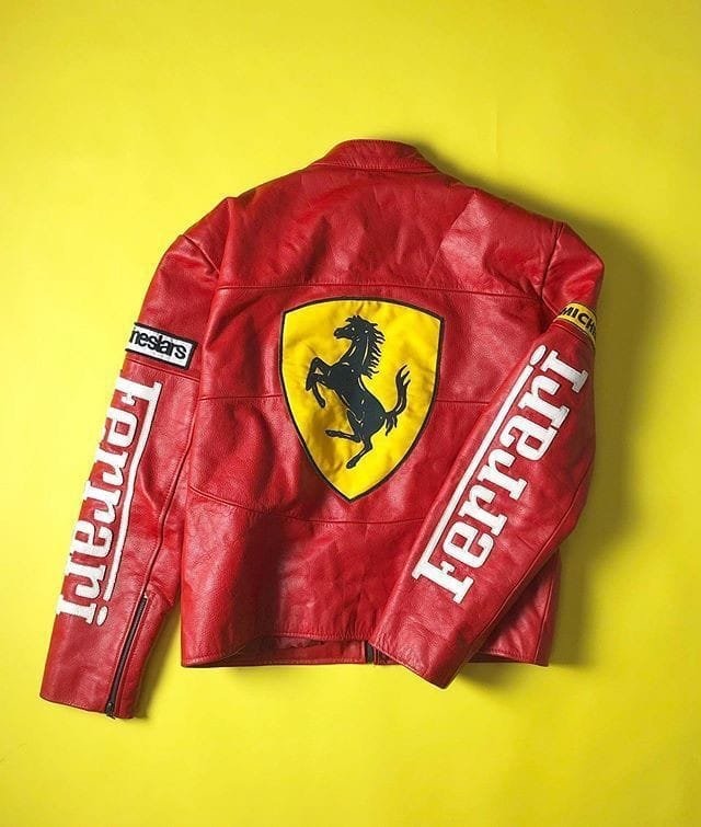 Red Ferrari Leather Jacket