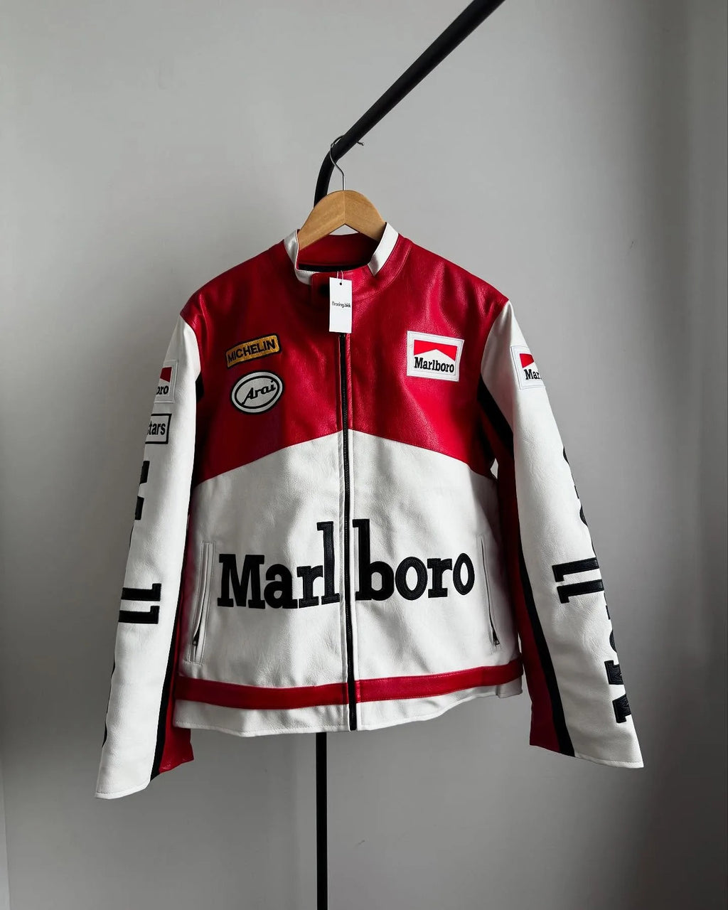 Embroidery Marlboro Jacket - White