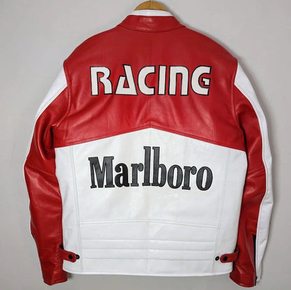 Embroidery Marlboro Jacket - White