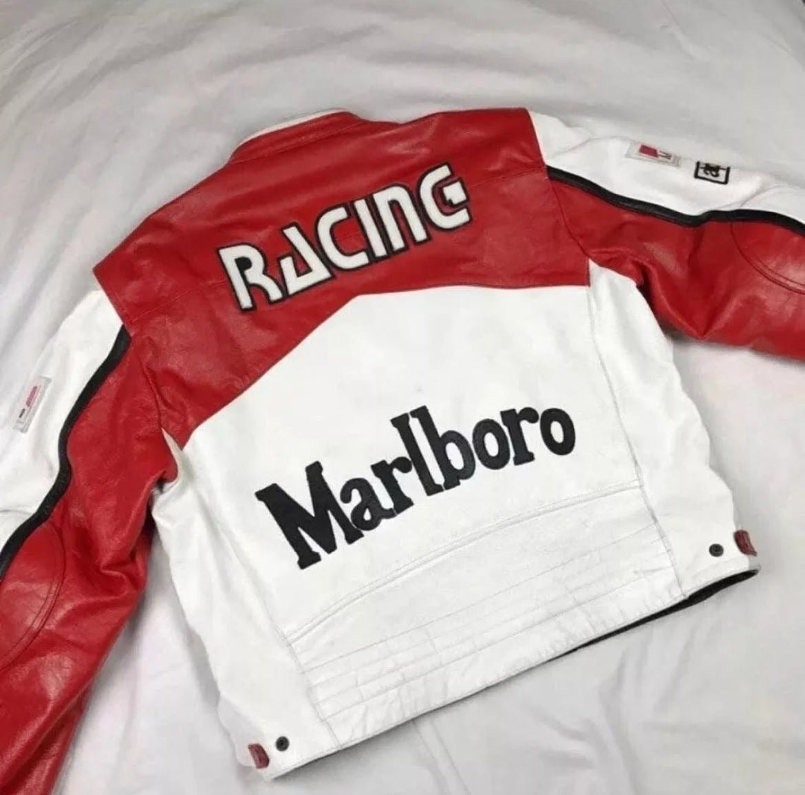 Embroidery Marlboro Jacket - White