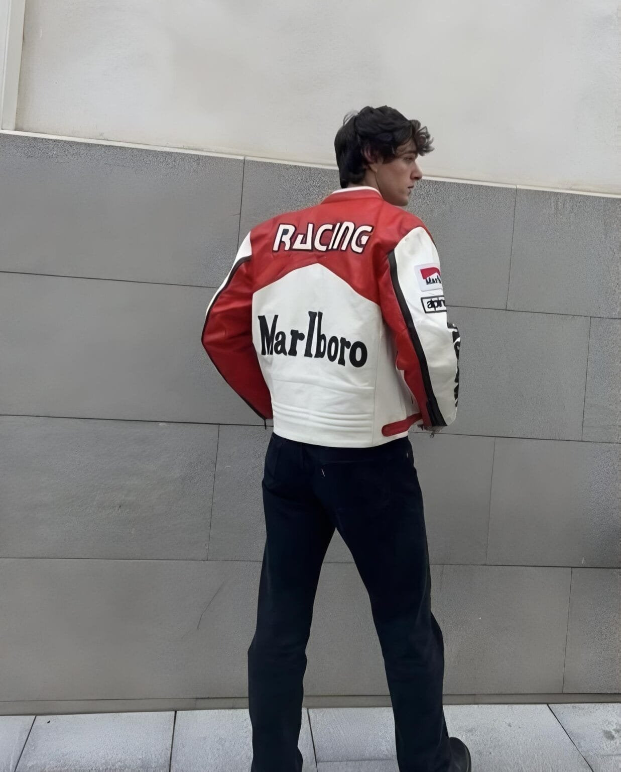 Embroidery Marlboro Jacket - White