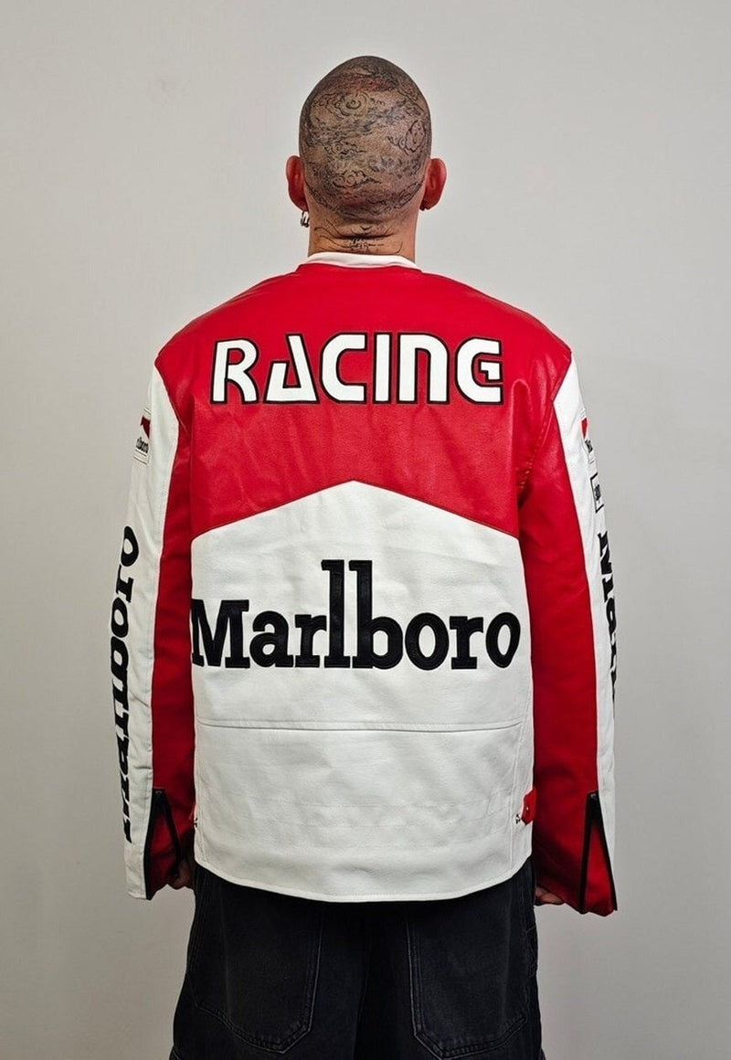 Embroidery Marlboro Jacket - White