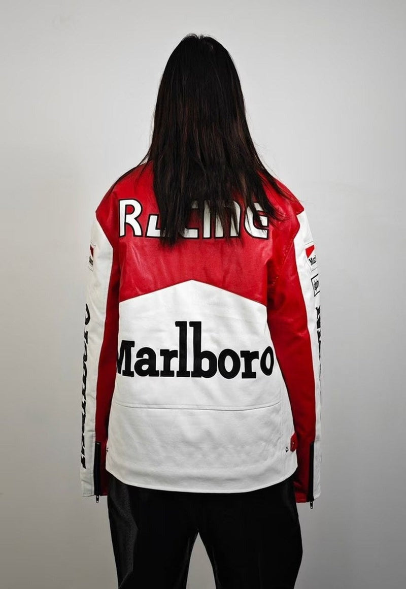 Embroidery Marlboro Jacket - White